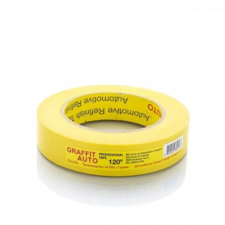 Consumabile vopsitorie - Banda mascare galbena, 25 mm x 45 m - GRAFFIT AUTO