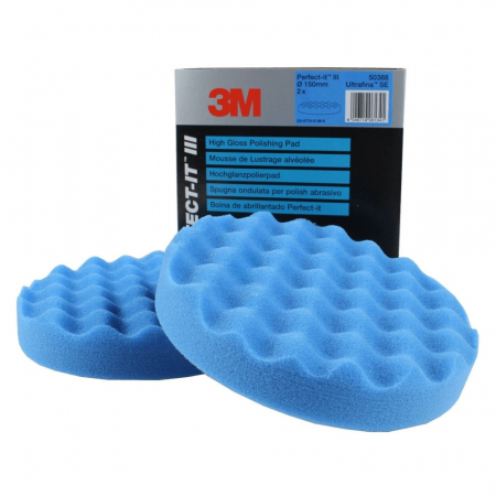 Detailing - Burete polish albastru valurit, diametru 150 mm. - 3M.50388