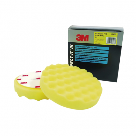 Detailing - Burete polish mediu galben valurit, diametru 150mm - 3M.50488