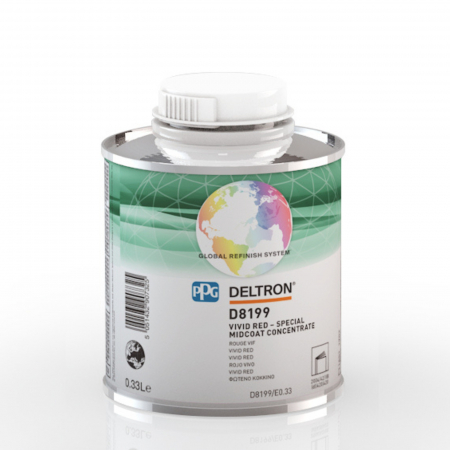 Lac auto si intaritor - Deltron vivid red - special midcoat concentrate, cutie 0,330 ltr.