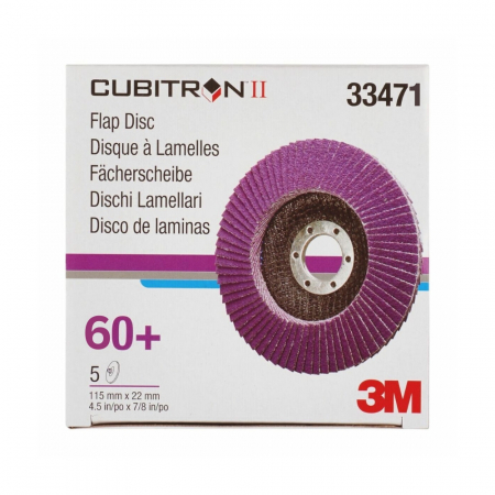 Tinichigerie - Disc abraziv lamelar cubitron II, 115 mm x 22 mm, P60 - 3M.33471