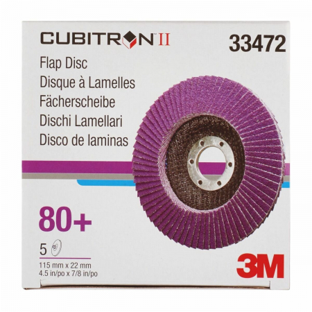 Tinichigerie - Disc abraziv lamelar cubitron II, 115 mm x 22 mm, P80 - 3M.33472