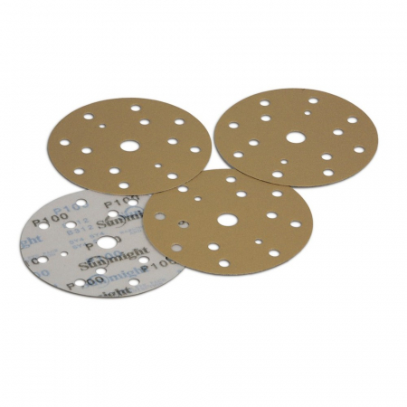 Disc velcro pe suport hartie B312, diametru 150mm, 15 gauri, P060 - Sunmight [1]