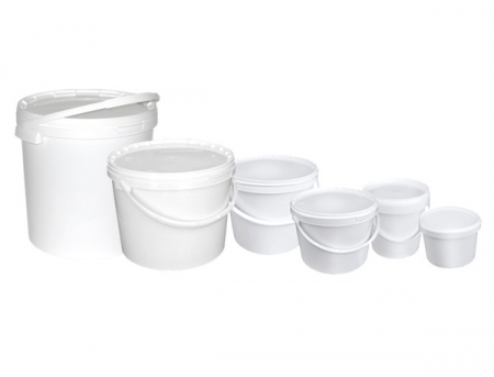 Pahare de amestec - Galeata din plastic cu capac, alba, capacitate 3,0 ltr. - APP