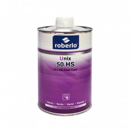 Lac auto si intaritor - Lac transparent Unix 50HS 2:1, cutie 1,0 ltr. - Roberlo