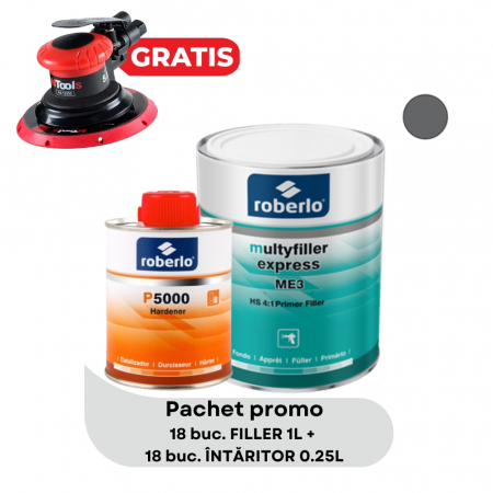 Grund / primer, filler, intaritor - PACHET 18 buc. Grund Filler ME3 + 18 buc. Intaritor P5000 + Masina de Slefuit NTools CADOU