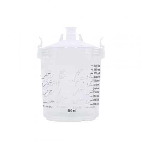 Sisteme si pahare PPS - Set PPS pahare gradate vopsea 600ml si capace cu filtru 125 microni