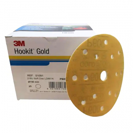 Discuri abrazive - Disc abraziv pe suport moale Soft Disc 216U Hookit, 150 mm., 7 gauri, P600 - 3M.51091