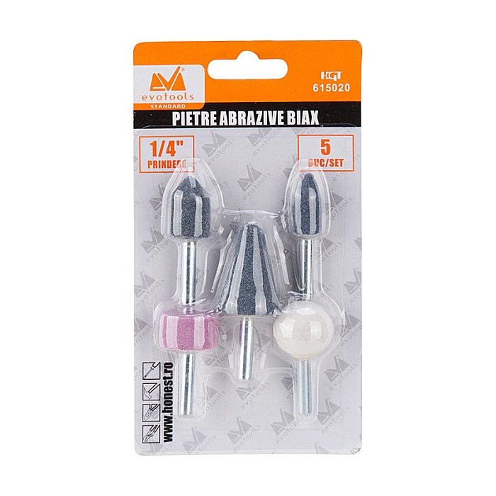 SET PIETRE ABRAZIVE BIAX 5BUC/SET 615020 EVOTOOLS [2]