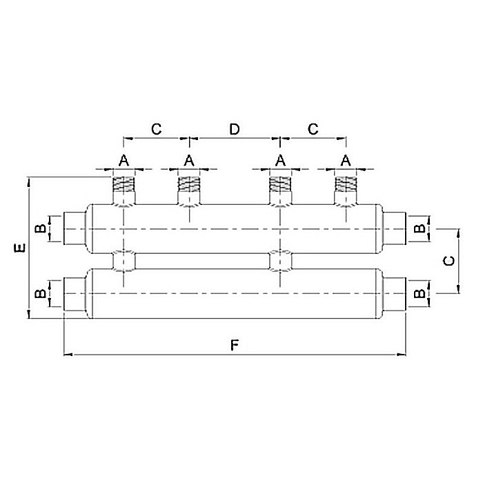 DISTRIBUITOR COLECTOR INOX 11/4-1 TESA ITALY 3+1 [2]