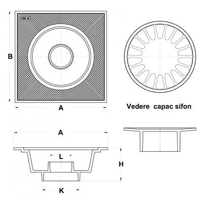 SIFON FONTA 250X250 4.8KG CLASA B 125 [5]