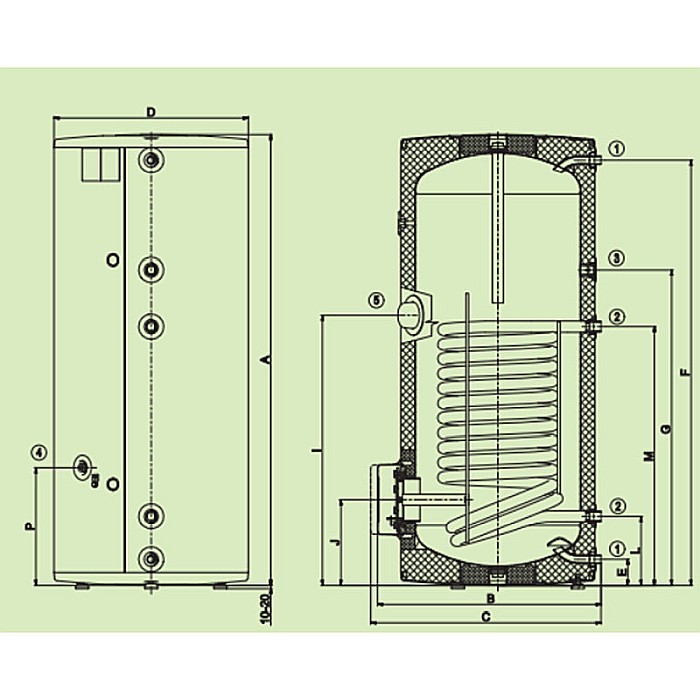 BOILER CU DOUA SERPENTINE DRAZICE OKC200NTRR/BP CU FLANSA LATERALA 200 LITRI 1107901101 [3]