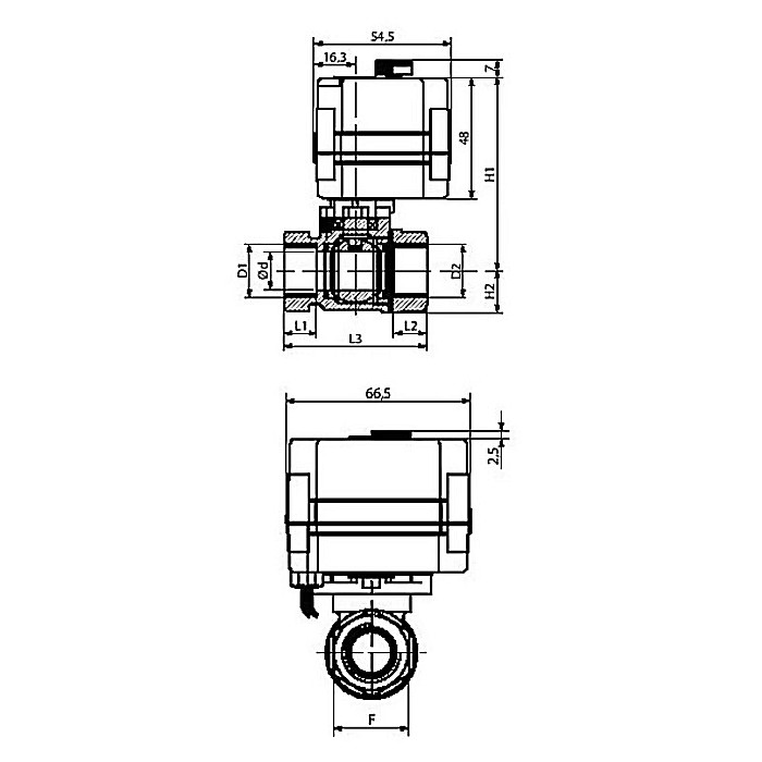 KIT DETECTOR INUNDATIE CU SENZOR SI SERVOVANA 1 DN25 AURATON [3]