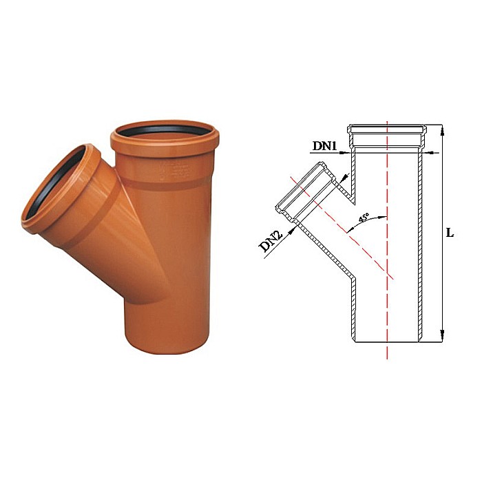 RAMIFICATIE PVC 160-110-45 PORTOCALIE KOMPACTKIT VALROM [1]