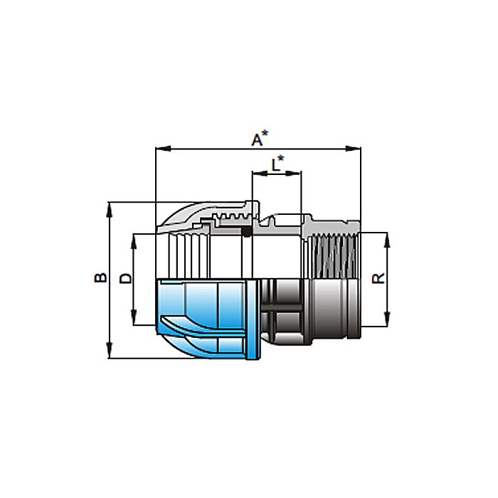 RACORD PE F 40-11/4 FI WATERKIT [2]