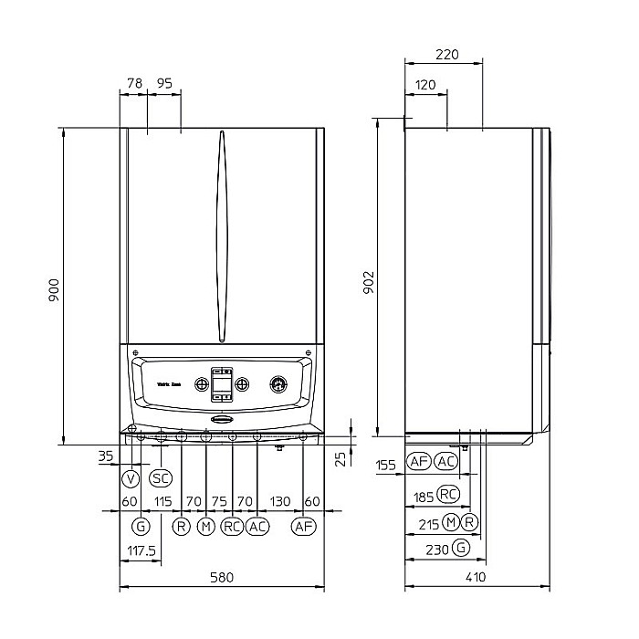 CENTRALA TERMICA PE GAZ IN CONDENSATIE IMMERGAS VICTRIX ZEUS 32 CU BOILER INOX 45 L KIT EVACUARE INCLUS [6]