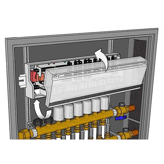 UNITATE CONTROL 6 ZONE INCALZIRE IN PARDOSEALA COMANDA O POMPA SI O CENTRALA TERMICA 220V PEXKIT VALROM [3]
