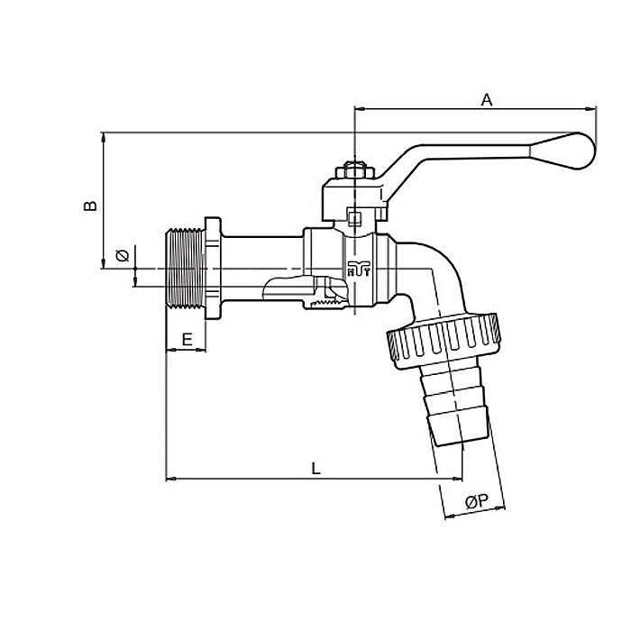 ROBINET GRADINA 3/4 NO FROST DUBLU SERVICI MANETA 2511B 2500076 [2]