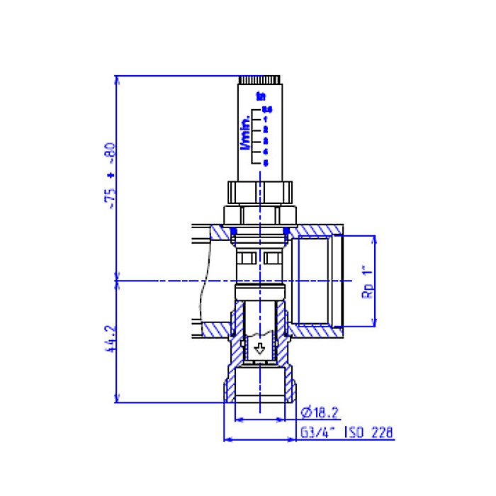 DISTRIBUITOR+COLECTOR 1-3/4 5 CAI CU DEBITMETRE EUROCON PEXKIT VALROM 66420501600 [4]