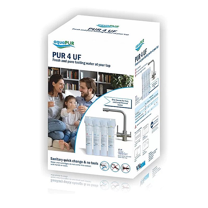 Sistem ultrafiltrare apa PUR4 UF cu baterie cu 3 cai Aquapur Valhoh Valrom AQUA04420411121 [2]