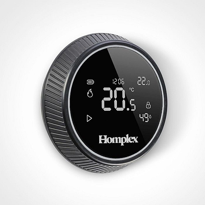 TERMOSTAT DE AMBIENT CU CONTROL PRIN INTERNET HOMPLEX NX1 PROGRAMABIL WIRELESS NEGRU [3]