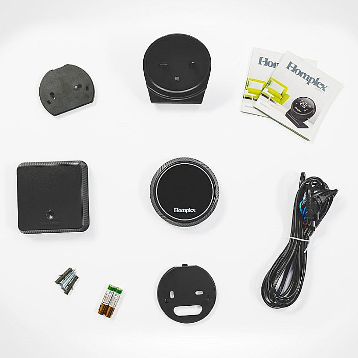 TERMOSTAT DE AMBIENT CU CONTROL PRIN INTERNET HOMPLEX NX1 PROGRAMABIL WIRELESS NEGRU [10]