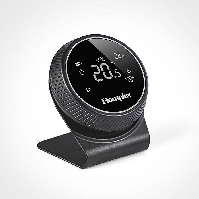 TERMOSTAT DE AMBIENT CU CONTROL PRIN INTERNET HOMPLEX NX1 PROGRAMABIL WIRELESS NEGRU [6]