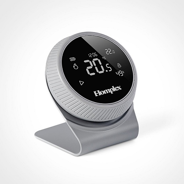 TERMOSTAT DE AMBIENT CU CONTROL PRIN INTERNET HOMPLEX NX1 PROGRAMABIL WIRELESS GRI [6]