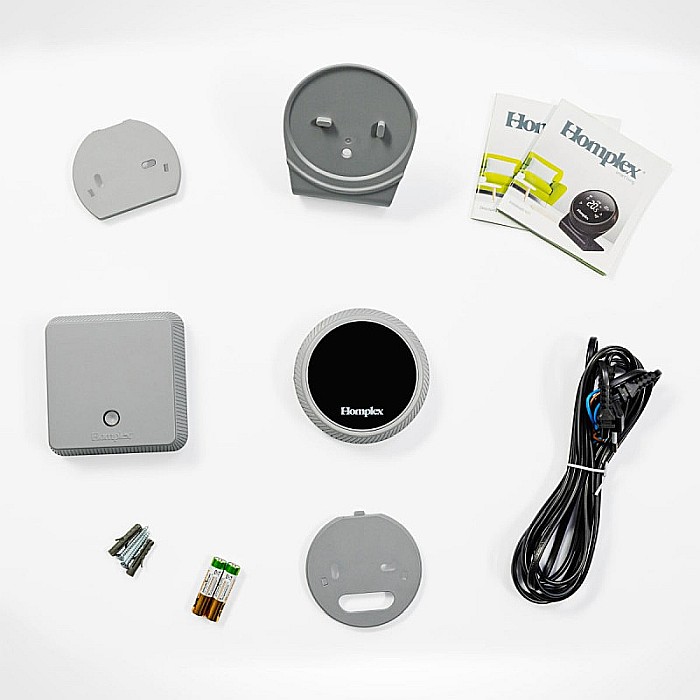 TERMOSTAT DE AMBIENT CU CONTROL PRIN INTERNET HOMPLEX NX1 PROGRAMABIL WIRELESS GRI [8]