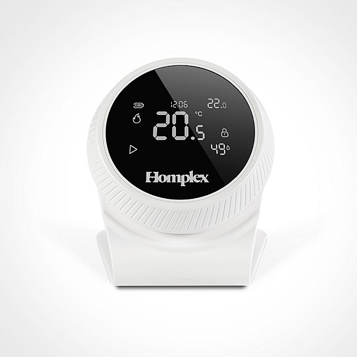TERMOSTAT DE AMBIENT CU CONTROL PRIN INTERNET HOMPLEX NX1 PROGRAMABIL WIRELESS ALB [4]