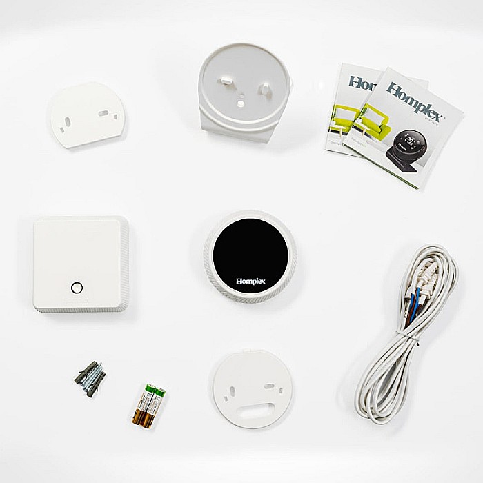 TERMOSTAT DE AMBIENT CU CONTROL PRIN INTERNET HOMPLEX NX1 PROGRAMABIL WIRELESS ALB [8]