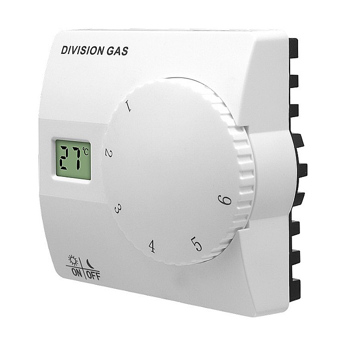TERMOSTAT AMBIENTAL NEPROGRAMABIL DG816 CU FIR ALB DIVISION GAS [2]