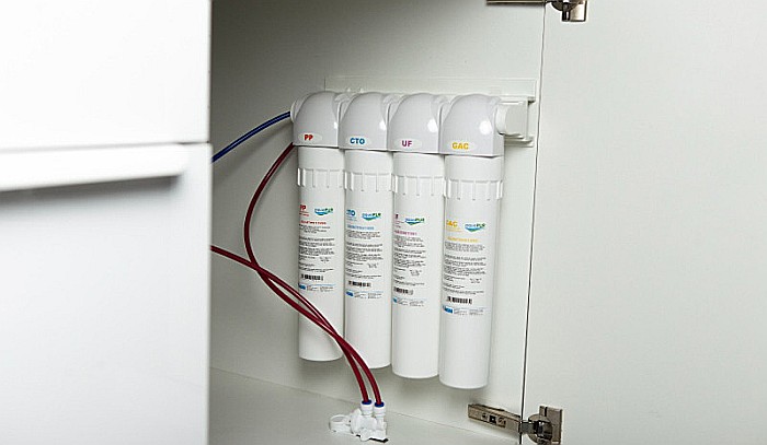 Sistem ultrafiltrare apa PUR4 UF cu baterie cu 3 cai Aquapur Valhoh Valrom AQUA04420411121 [6]