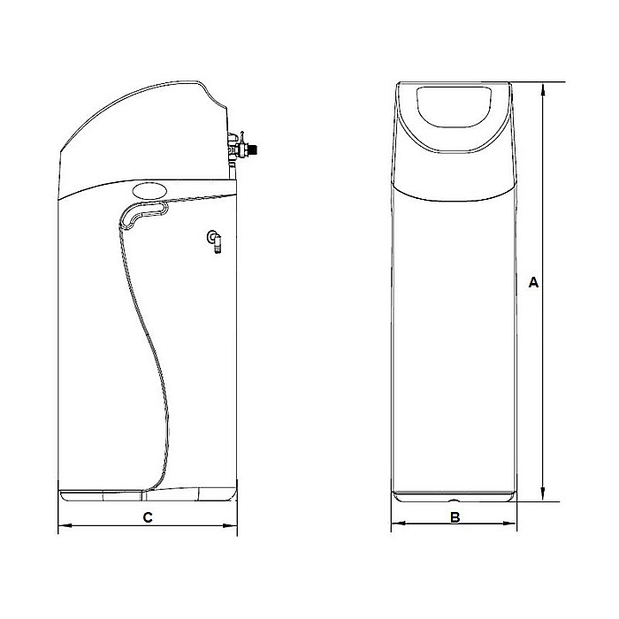 Statie dedurizare apa Soft 25 CAB Confort Q=1,5 MC/H cu by-bass AQUA09110025015 Aquapur Valhoh Valrom [4]