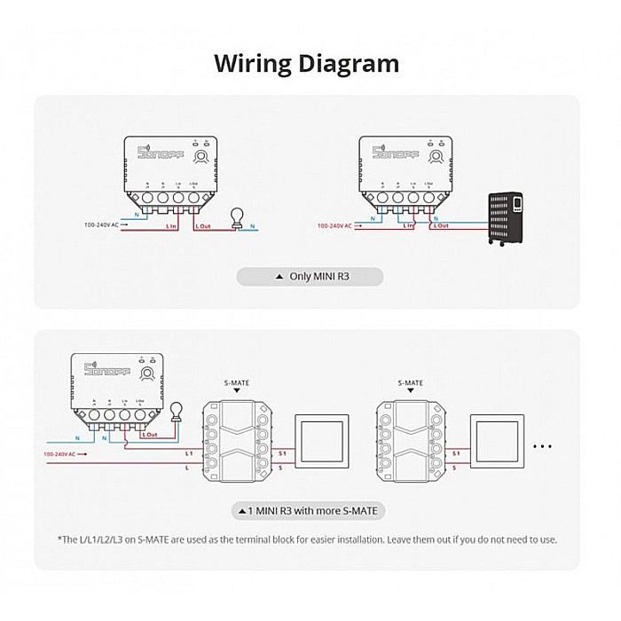 Sonoff mini r3 comutator releu inteligent wifi 16a [5]