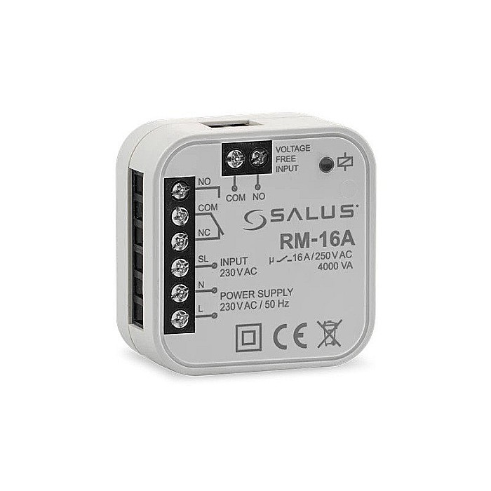 Releu rm-16a salus 16a no/nc cu comanda la 230v sau contact liber de potential poate fi montat in doza [2]