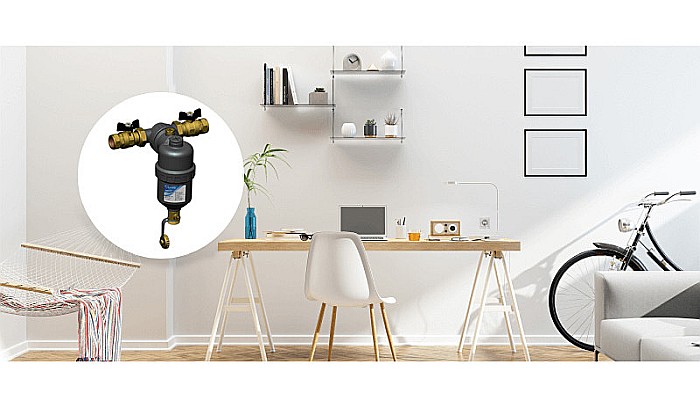 FILTRU ANTIMAGNETITA MD22S CU ROBINET 22MM + LICHID INHIBITOR LX1-500ML [2]