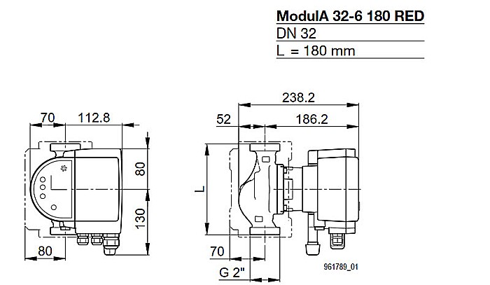 POMPA CIRCULATIE ELECTRONICA BIRAL MODULA 32-6 180 RED 180MM 230V ROTOR UMED PENTRU INSTALATII INCALZIRE [3]