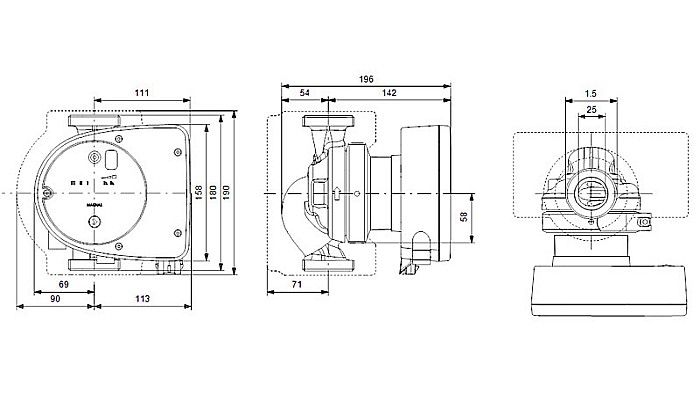 POMPA RECIRCULARE GRUNDFOS MAGNA1 25-80 99221213 [3]