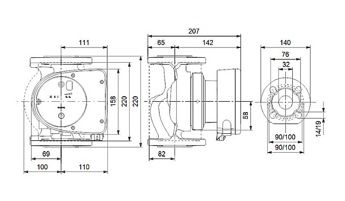 POMPA RECIRCULARE GRUNDFOS MAGNA1 32-60 F 99221269 [3]