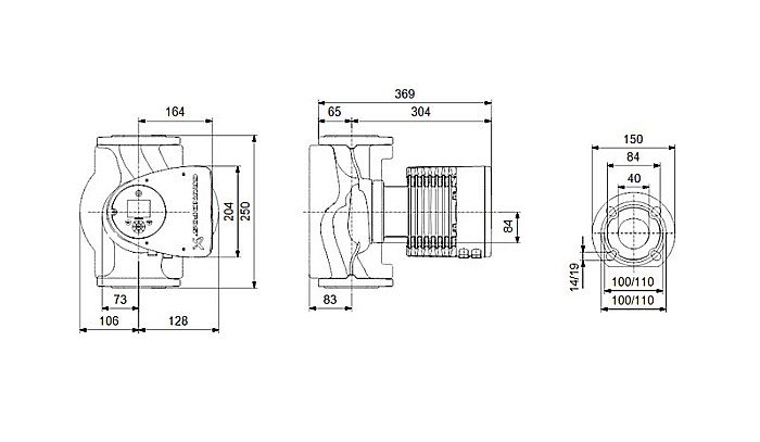 POMPA RECIRCULARE GRUNDFOS MAGNA3 40-120 F N 250 CORP INOX 97924351 [3]