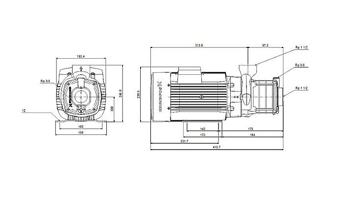 POMPA APA CENTRIFUGA MULTIETAJATA GRUNDFOS CM 10-2 220V 96943344 [4]