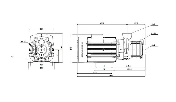 POMPA APA CENTRIFUGA MULTIETAJATA GRUNDFOS CM 15-3 380V 98715276 [4]