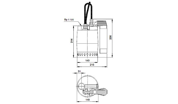 POMPA SUBMERSIBILA DRENAJ GRUNDFOS UNILIFT KP 250 AV-1 012H1900 [3]