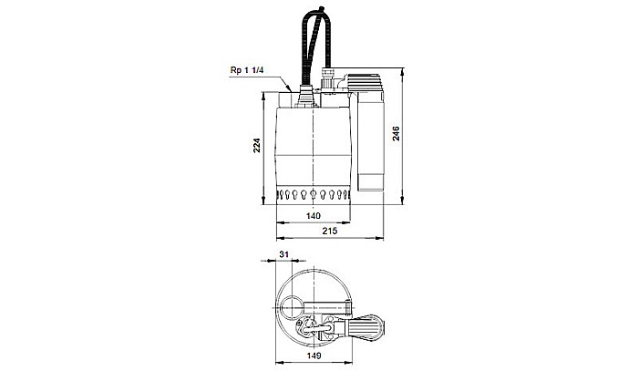 POMPA SUBMERSIBILA DRENAJ GRUNDFOS UNILIFT KP 350 AV-1 013N1900 [3]