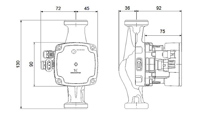 POMPA RECIRCULARE GRUNDFOS UPM 3 AUTO 15-70 130 Hybrid [3]