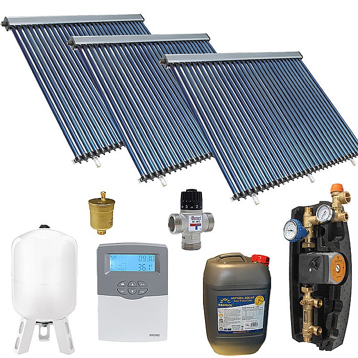 KIT PANOU SOLAR APA CALDA PRESURIZAT 15P CONFORT FARA BOILER PANOSOL C.322 [1]