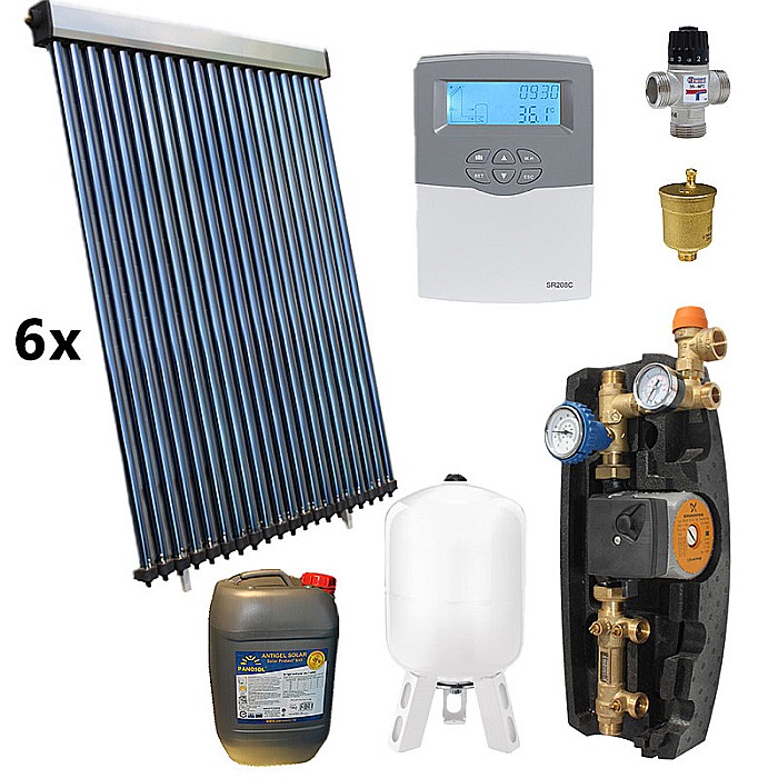 KIT PANOU SOLAR APA CALDA PRESURIZAT 20P CONFORT FARA BOILER PANOSOL C.324 [1]