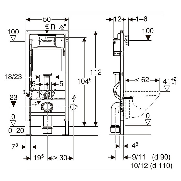 REZERVOR WC INGROPAT GEBERIT UP100DELTA 45812821 [2]