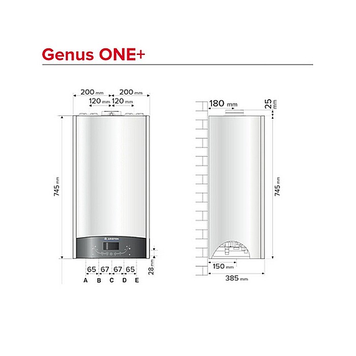 CENTRALA TERMICA PE GAZ IN CONDENSATIE ARISTON GENUS ONE+ 24, KIT EVACUARE INCLUS, MODEL 2023 [4]